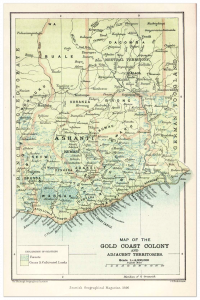 A Map of Gold Coast, Africa 1896