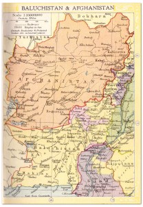 Baluchistan and Afganistan 1935 Map