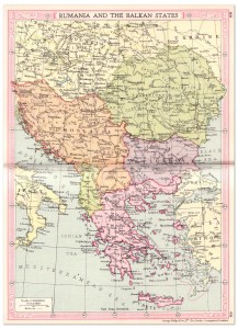 Romania and the Balkans map 1935